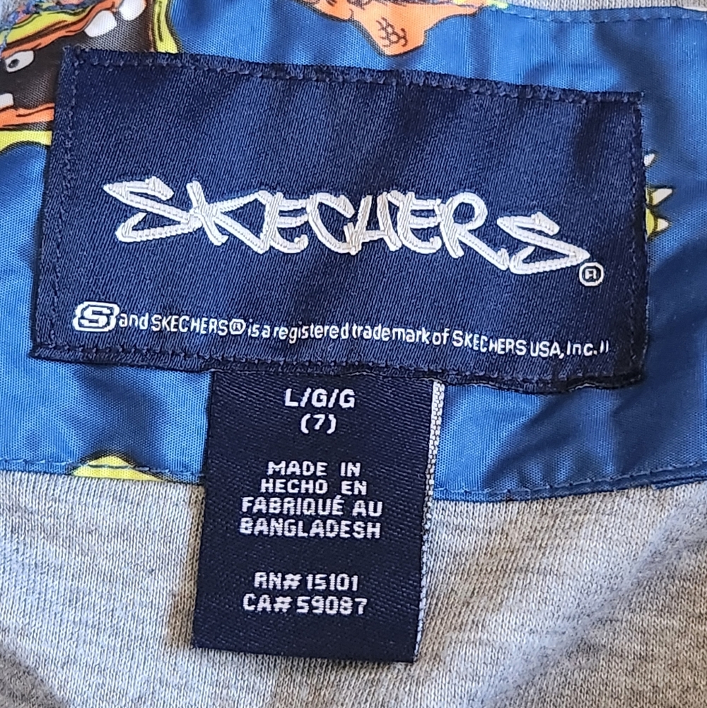 SKECHERS Kids Rain Jacket Size 7 Blue Monsters Hood Outerwear Full Zip - Picture 2 of 13